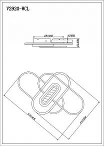 Потолочная люстра Moderli Abel V2920-WCL