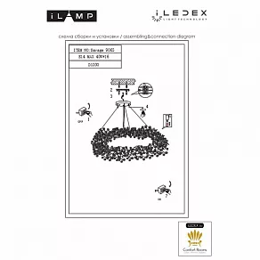 Подвесная люстра iLamp Savage 9065-D1000 GD
