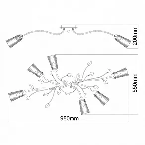 Потолочная люстра MW-Light Восторг 15 242015206