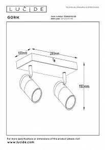 Спот Lucide Gorik 53909/02/30