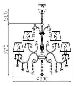 Подвесная люстра Maytoni Cannella ARM388-12-R