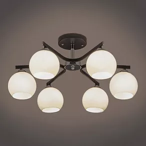 Люстра на штанге Eurosvet Blasco 30145/6 хром/венге