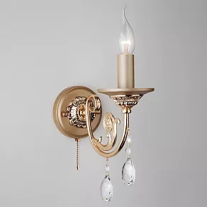 Бра Eurosvet 10079 10079/1 золото/прозрачный хрусталь Strotskis