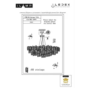 Подвесная люстра iLamp Savage 7004-D600 GD