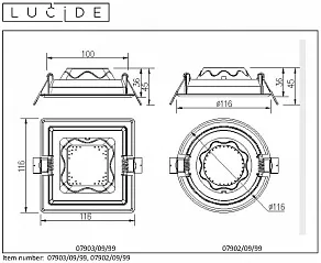 Накладной светильник Lucide Tendo-Led 07902/09/99