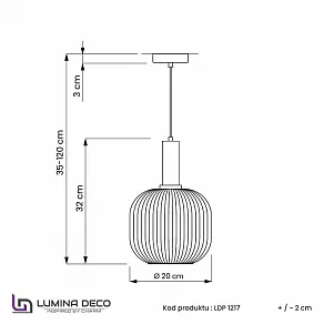 Подвесной светильник LUMINA DECO Gato LDP 1217-1 WT+BK