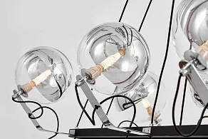 Подвесная люстра LUMINA DECO MARSEO LDP 9110-8-PR BK+CHR