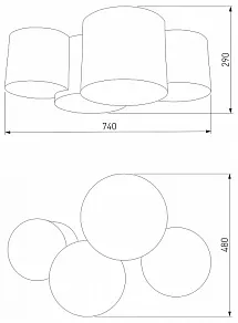 Потолочная люстра TK Lighting Mona 6592 Mona Nature