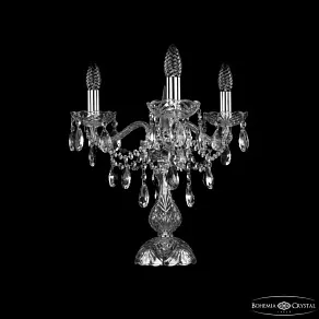 Настольная лампа декоративная Bohemia Ivele Crystal 1415 1415L/3/141-39 Ni