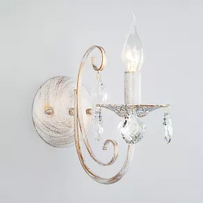 Бра Eurosvet Alda 3305/1 белый с золотом/прозрачный хрусталь Strotskis