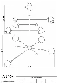 Люстра на штанге Favourite Statera 3045-4P