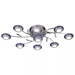 Потолочная люстра Eurosvet 90000 90000/9 хром/синий+красный+фиолетовый