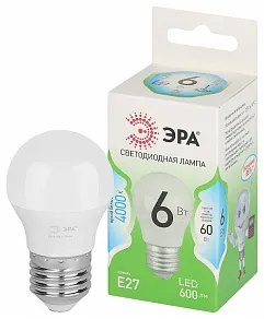 Лампа светодиодная Эра Green Line E27 6Вт 4000K LED P45-6W-840-E27 GL