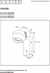 Бра Lucide Favori 09932/11/31
