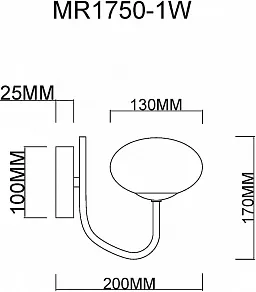 Бра MyFar Scott MR1750-1W