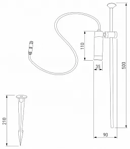 Наземный низкий светильник Elektrostandard Covert a066694