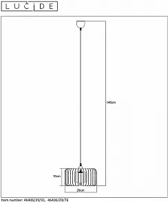 Подвесной светильник Lucide Etta 46406/29/76