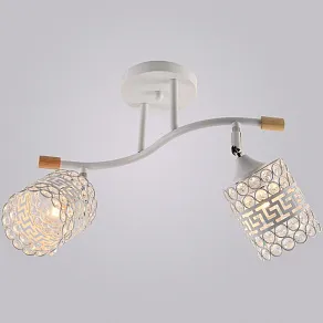 Светильник на штанге Reluce 01588-1 01588-0.3-02 WH+CR+WOOD