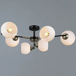 Люстра на штанге ILLUMICO LIBRA IL0469-6CSQ-24 BK AB LIBRA