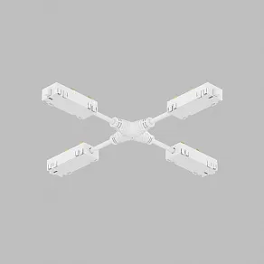 Токопровод X-образный центральный Denkirs SMART UNI TR2116-WH