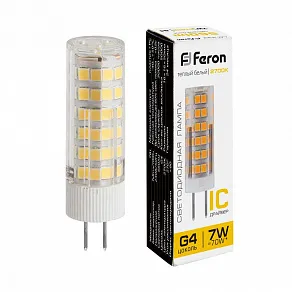 Лампа светодиодная Feron Saffit LB-433 G4 7Вт 2700K 25863