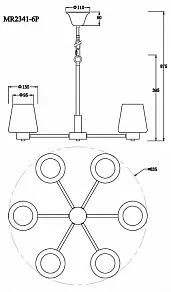 Подвесная люстра MyFar Mark MR2341-6P