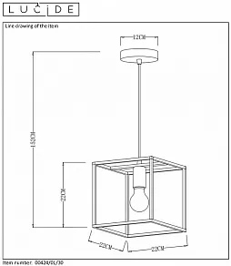 Подвесной светильник Lucide Ruben 00424/01/30