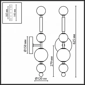 Бра Odeon Light Callisto 5457/5WL