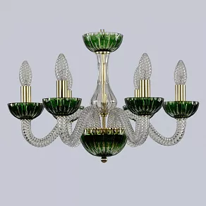 Подвесная люстра Bohemia Ivele Crystal Ivele Crystal 1 1308/6/165 G Cl/Clear-Green/H-1K