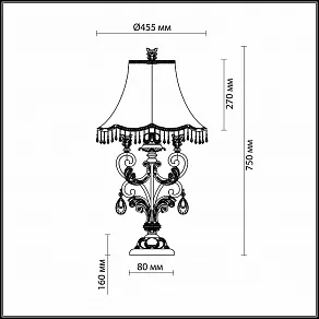 Настольная лампа декоративная Odeon Light Ponga 2431/1T