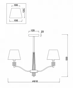 Люстра на штанге Freya Clarissa FR5020PL-05CH