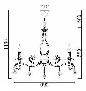 Подвесная люстра Maytoni Templiers H105-08-R