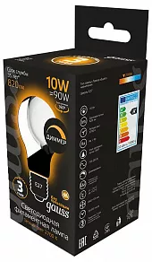 Лампа светодиодная Gauss 1022 E27 10Вт 2700K 102202110-D