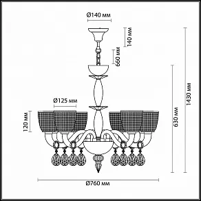 Подвесная люстра Odeon Light Pirea 4199/8