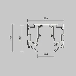 Трек встраиваемый Maytoni Technical  TRX034-SCHN-423W