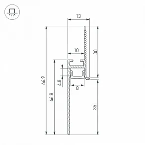 Профиль для плинтусов гибкий Arlight FANTOM 043675(1)