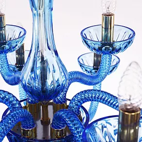 Подвесная люстра Bohemia Ivele Crystal Ivele Crystal 6 1311/12+6/360/2d G Aq/Aquamarine/M-1H