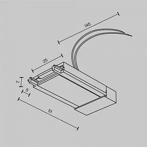 Токопровод концевой Maytoni Accessories for tracks Radity TRA084B-11W
