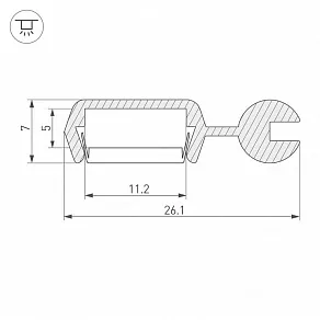 Профиль Arlight POLI-2000 ANOD 021738
