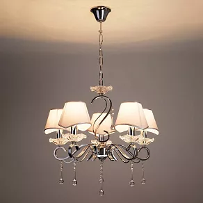 Подвесная люстра Eurosvet Kelly 10085/5 хром/прозрачный хрусталь Strotskis