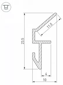 Профиль для стекла Arlight ALM 026697