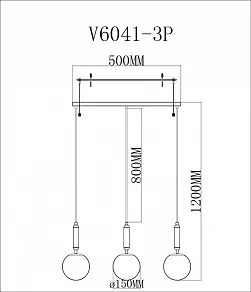 Подвесной светильник Moderli Scrumbel V6041-3P