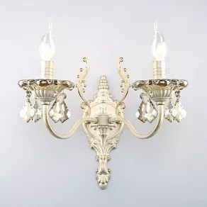 Бра Eurosvet Elisha 3281/2 белый с золотом/тонированный хрусталь Strotskis