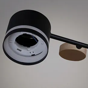 Люстра на штанге Reluce 68730 68730-0.3-08 GX53 BK+WOOD