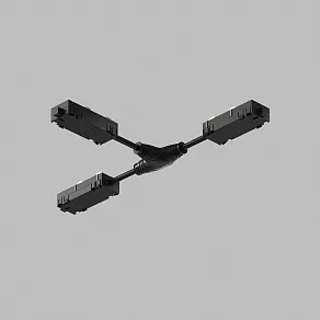 Токопровод T-образный центральный Denkirs SMART UNI TR2115-BK