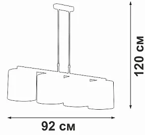 Подвесной светильник Vitaluce V2882 V2882-1/4S