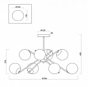 Люстра на штанге Freya Nancy FR5083PL-08CH