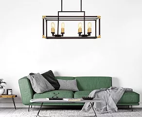 Подвесной светильник LUMINA DECO Waldorf LDP 1140-8 BK+MD