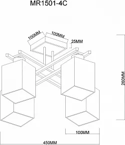 Люстра на штанге MyFar Eileen MR1501-4C