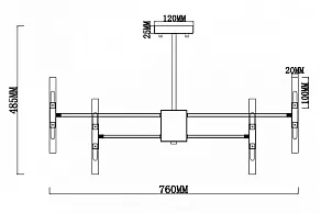 Люстра на штанге Freya Consuelo FR5046PL-40CH
